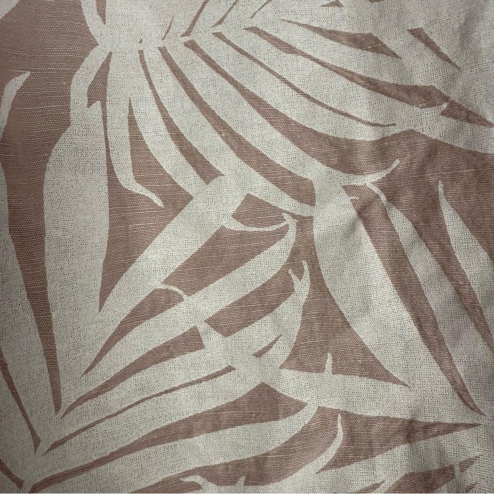 Express Linen Button-Up Shirt Size Small Blend Palm Leaf Short Sleeve - Picture 4 of 7